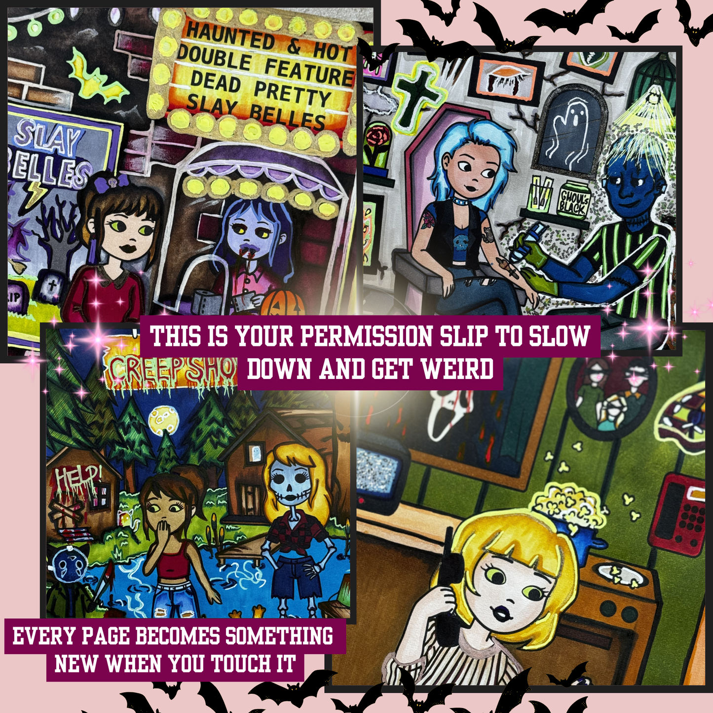 Ghost Town Girls: Haunting Season Adult Coloring Book