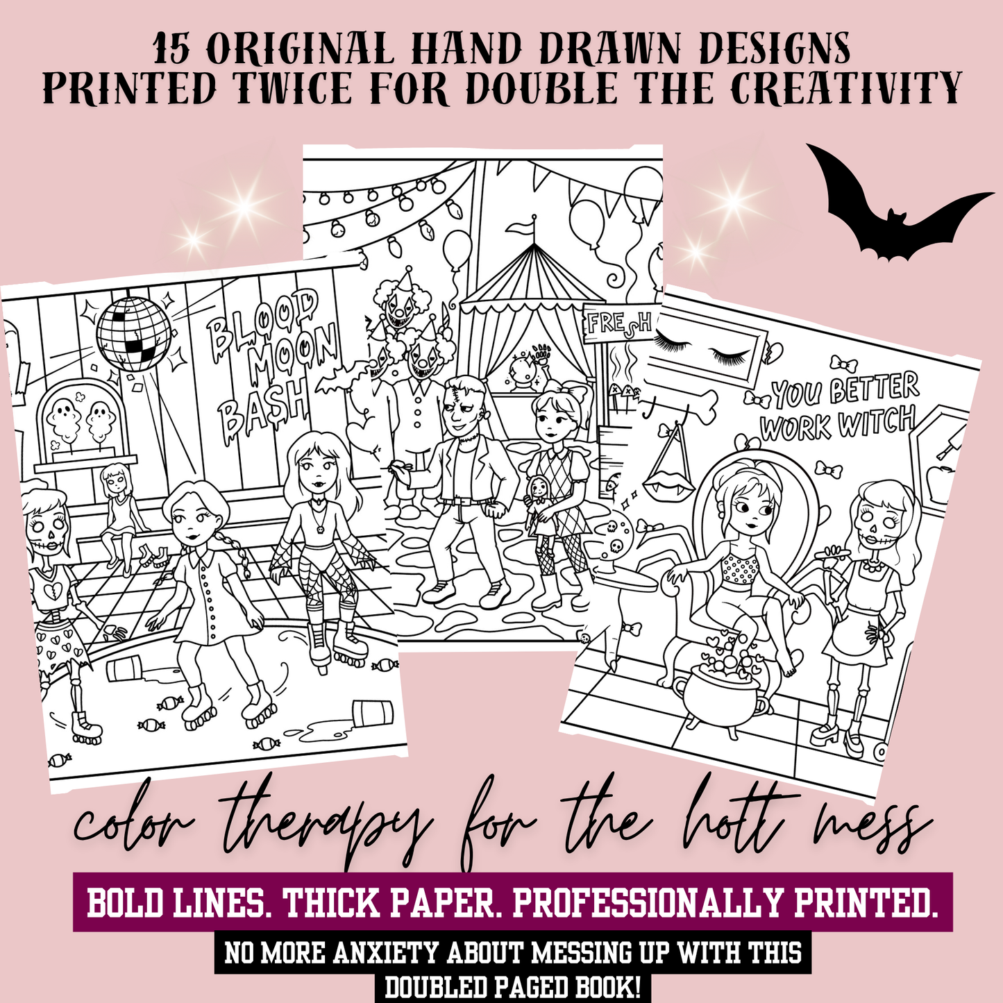 Ghost Town Girls: Haunting Season Adult Coloring Book