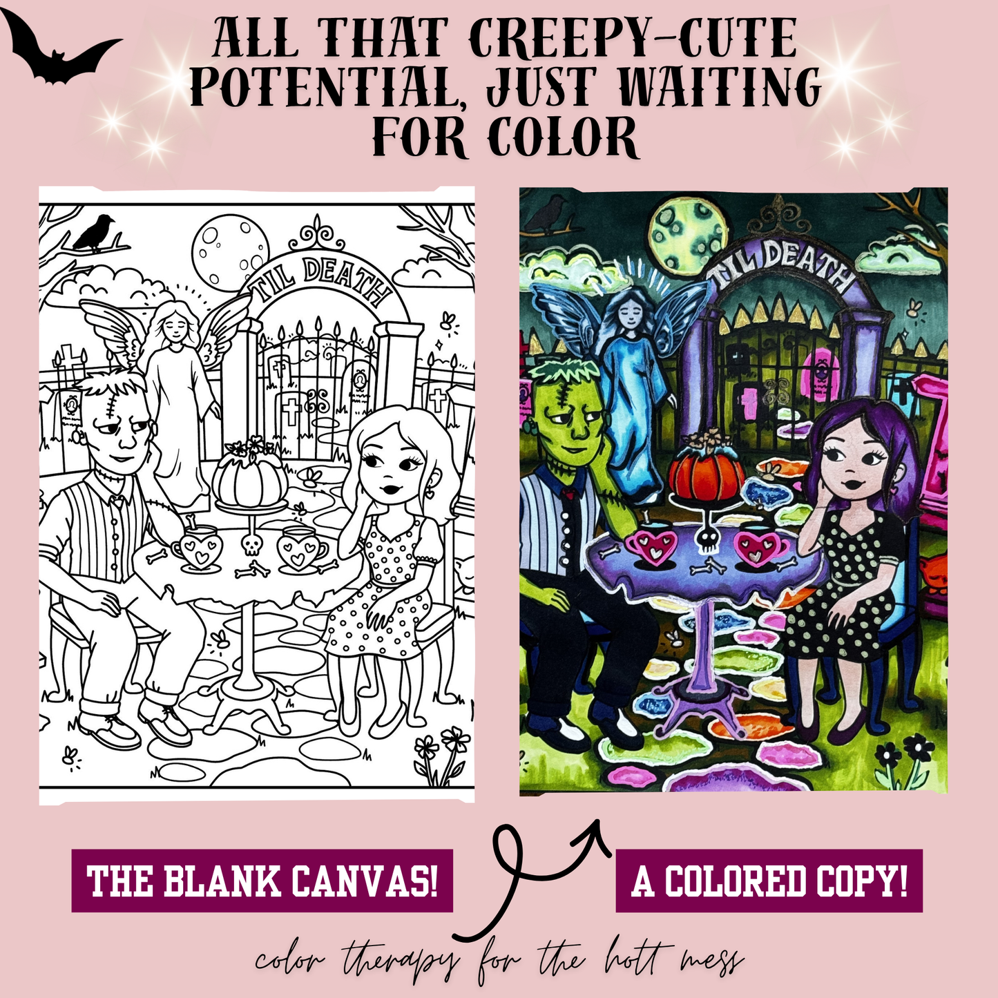 Ghost Town Girls: Haunting Season Adult Coloring Book