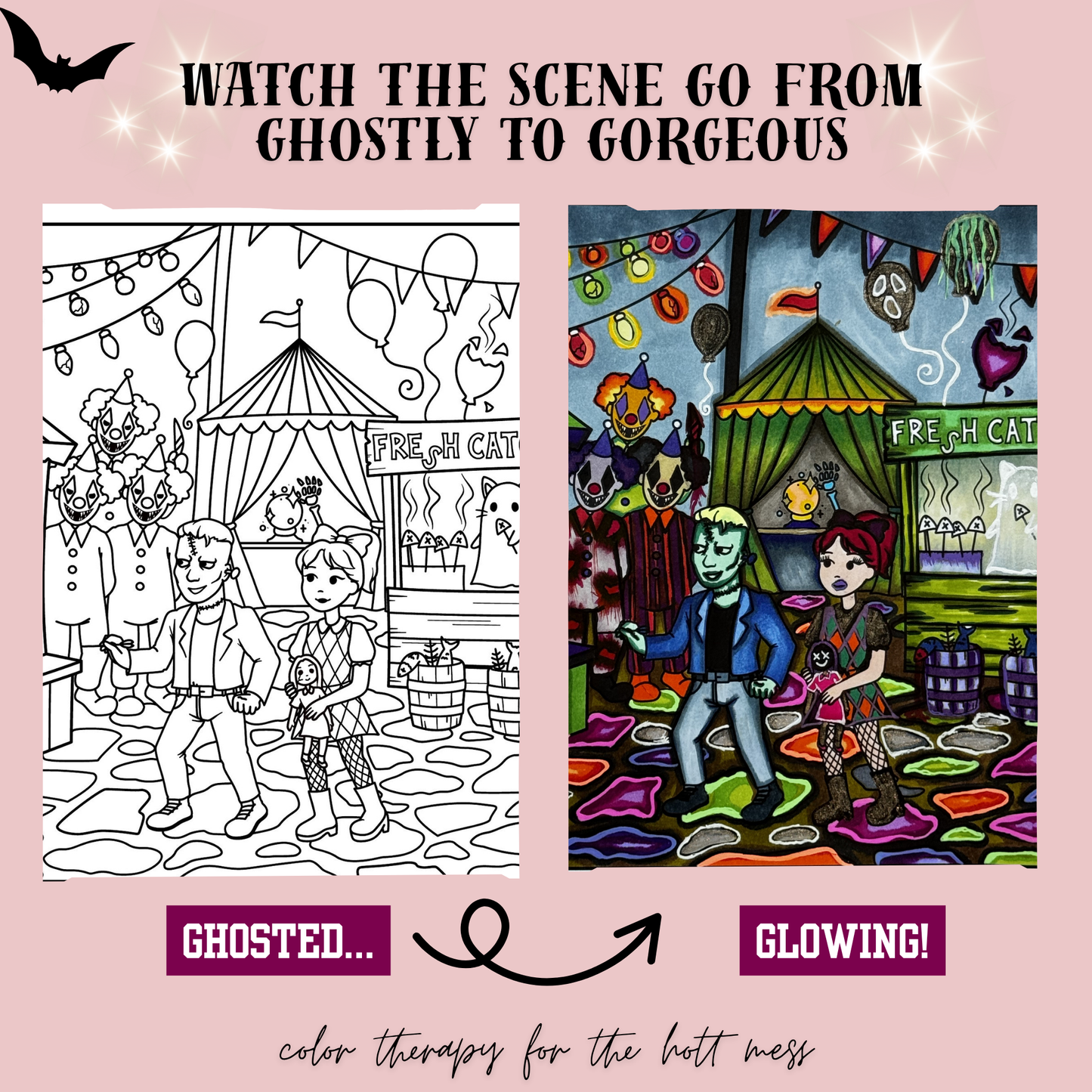 Ghost Town Girls: Haunting Season Adult Coloring Book
